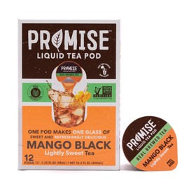 Promise Tea by Java House - Cold-Brewed Tea Concentrate Pods - Ethically Sourced - Mango Black Lightly Sweet Tea - Pack of 12