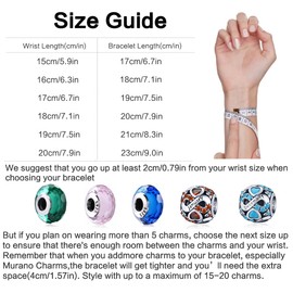 LENDPLEX 925 Sterling Silver Heart Clasp Snake Chain Bracelet Fit for Charm Bracelet-Heart Bracelet/ 7.1 inches