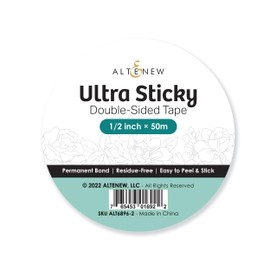 Altenew Ultra Sticky Double Sided Tape (1/2 inch × 50m), Permanent Bond, Adhesive, Easy-to-Peel and Stick, Adhesive for Paper Crafting