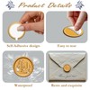 Pack of 50 wax seal stickers, gold letter H