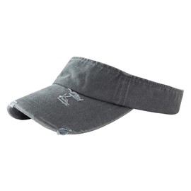 ANDICEQY Sun Visor Hats Adjustable Empty Top Baseball Cap Cotton Visors Sports for Women (Retro Gray)