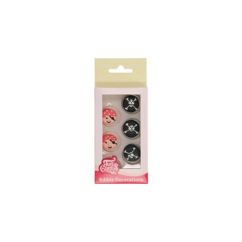 FunCakes Sugar Decorations Pirate Set of 12