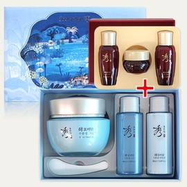 Sooryehan Hyobidam Moisture Cream 150ml large-capacity special set + Sooryehan fermented 3-piece gift set / 수려한 효비담 수분샘 크림 150ml 대용량 기획세트 + 수려한 발효 3종 기프트 세트