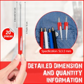 20 Pcs Pocket Screwdriver Double End Mini Screwdriver Set Dual-use Valve Core Removal Tool with Clips Slotted Screwdriver for Ring Doorbell Electricians Mechanicians Technicians Assemblers (Red)