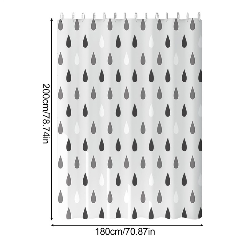 Shower Liners,Water-Drop Pattern Bath Liner for Shower | Textured Washable
