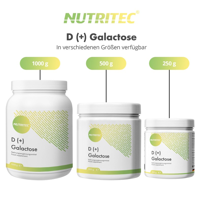 Nutritec D+ Galactose Powder High Purity 500 g, Dietary Supplement