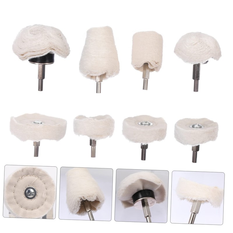 Operitacx 8 Pcs Polishing Wheel Set Cloth Buffing Mop Kit