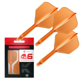TARGET Darts K Flex Integrated Dart Flights And Shafts, No.6 Orange (Intermediate) Pack Of 3 K-Flex - No6, Kflex All In One Moulded Dart Flight & Stem | Professional Dart Accessories