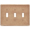 Questech Light Switch Cover, Triple Toggle Wall Plate for Electrical