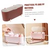 KONTONTY Makeup Cotton Pad Storage Box Dustproof Desktop Organizing Container