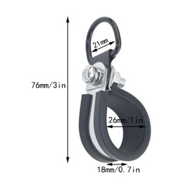 ITROLLE 4-Pack Non-Slip Weed Eater Trimmer Shaft Clamps for 26-28mm Poles, Black