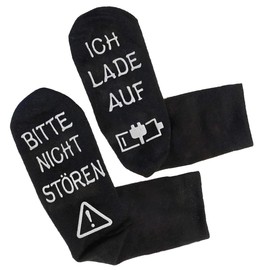 Zkxiyuan Birthday Gifts for Men, Funny Gifts for Dad, Please Do Not Disturb Dad Rest Her Eyes Out Socks, Black - CHARGE ON