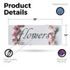 Flowers Vinyl Decal 36 Inch x 14 Inch Weatherproof Heavy-Duty