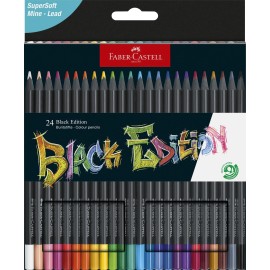 Faber-Castell Faber Castell Black Edition Colored Pencils Set of 24 Professional Art Supplies