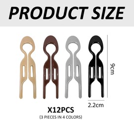 12 Pieces Of Women'S Hair Accessories, Simple Hair Accessories, Hairstyle Accessories, Hairstyle Design Accessories, Hairstyle Fixing Tools