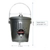 Behrens 7.5 Gallon Galvanized Steel Outdoor Compost Refuse Can