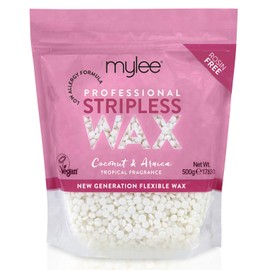 Mylee Professional Hard Wax Beads 500g, Stripless Depilatory Waxing Pellets Solid Film Beans No Strip Needed, Painless Gentle Hair Removal of Full Body, Face & Bikini Line (Coconut & Arnica)