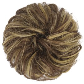 FESHFEN FESHFEN Messy Hair Bun Hair Pieces Wavy Curly Large Hair Bun Scrunchies Extensions Synthetic Tousled Updo Hairpieces for Women Girls, 1.94oz