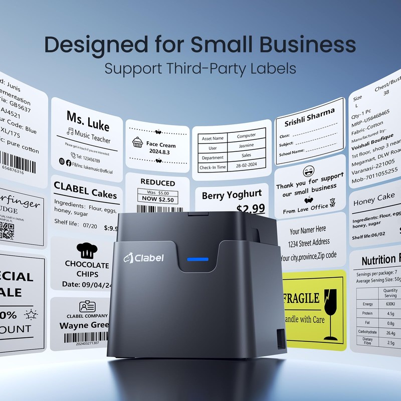CLABEL 2in Desktop Thermal Label Printer, 221D Bluetooth Barcode Sticker