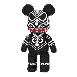 PIANTION Animal Black Totem Bear Micro Building Blocks Set(6000PCS XQ022) 16.9in High Series,Gifts Suitable for Adults