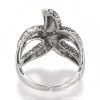 LZD Cuff Finger Ring Wide Ring Starfish Antique Silver Size
