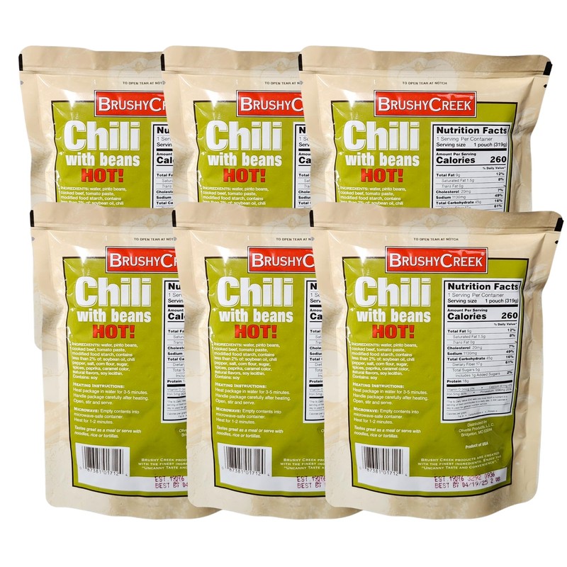 Generic Brushy Creek Hot Chili with Beans, 11.25 oz, Pack