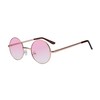 OWL Round Pink Gradiant Sunglasses Metal Frame Hippie Sunglasses UV400