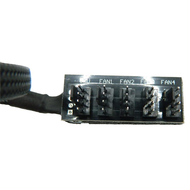 FBHDZVV PWM Fan Hub Splitter 4-Pin/3-Pin pc 5 Way Splitter,