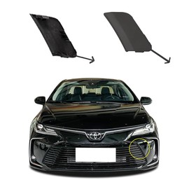 Car Front Bumper Tow Hook Cover Compatible with Toyota Corolla Altis Seadn 2019 2020 2021 Trailer Cover Cap 52128-02580 Small Lid Towing Eye Cap Unpainted Left Driver Side