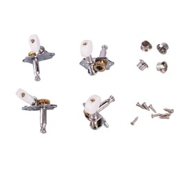 4PCS Ukulele Tuning Peg Chrome Color Metal Ukulele Machine Head Tuner for Replacement