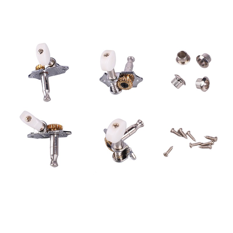 4PCS Ukulele Tuning Peg Chrome Color Metal Ukulele Machine Head
