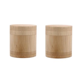 Kopida 2 Pcs Portable Tea Canister Bamboo Tea Jar Sealed Tea Storage Box Canister Kitchen Storage Jars Accessories Spice Box Case Organizer