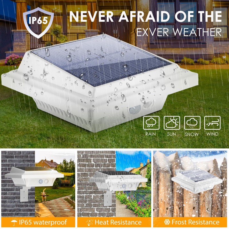 KEENZO Solar Gutter Lights - Bright Solar Powered led Fence