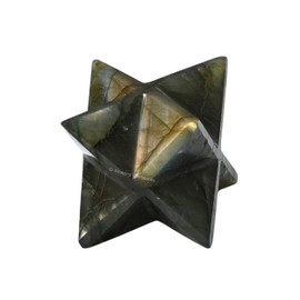 Labradorite Merkaba Crystal - 0.75 Inches Metaphysical Merkaba Star for Meditation - Energetic Tetrahedron Crystal and Healing Stones for Spiritual Growth and Healing (15-20mm)