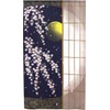 Noren Workshop 2107 Noren Cherry Blossom Moon Japanese Style Tapestry,