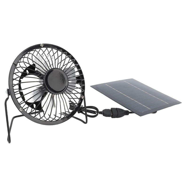5W Solar Panel Powered Fan for Outdoor Cooling USB Solar