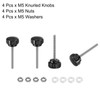 QUARKZMAN 4 Sets Knurled Buttons Thumb Screws with Nuts Washers