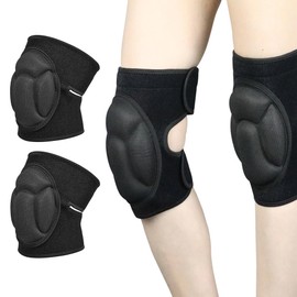 Faletony Knee Pads, 1 Pair Knee Pads with Thick Sponge, Non-Slip Knee Pads, Elastic, Breathable, Knee Pads, Work for Cleaning, Flooring, Volleyball, Dancing, Gardening