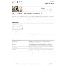 eldoLED | ECOdrive 561/S | 50W 0-10V LED Driver with Smooth Dimming to 1%