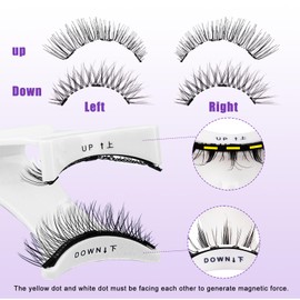 Magnetic Eyelashes Natural Look 4 Pairs Magnetic Lashes with Applicator No Eyeliner & Glue Needed Easy to Wear and Remove, CX0610,K8+604