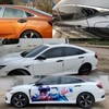 Black Racing Style Rear Side Window Louvers Air Vent Scoop