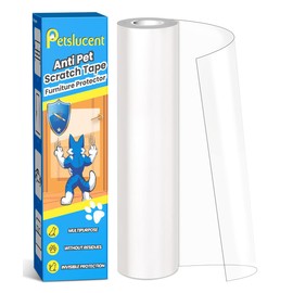 Petslucent Cat Scratch Furniture Protector: Cat Anti Scratch Tape - Door Protector from Dog Scratching - Clear Training Self Adhesive Tape for Carpet, Sofa, Couch, Door (118in x 7.9in)