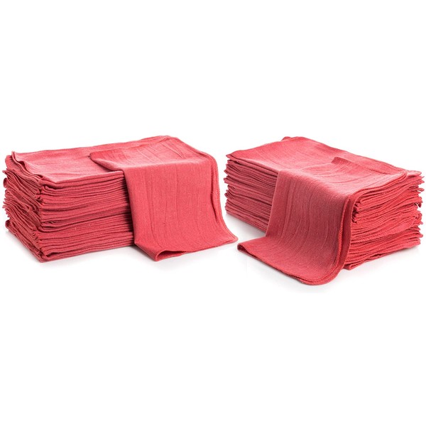 Simpli-Magic 79101 Shop Towels, 14"x12", 50 Pack, Red