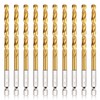 COMOWARE Titanium Twist Drill Bit Set - 10 Pcs 1/4"