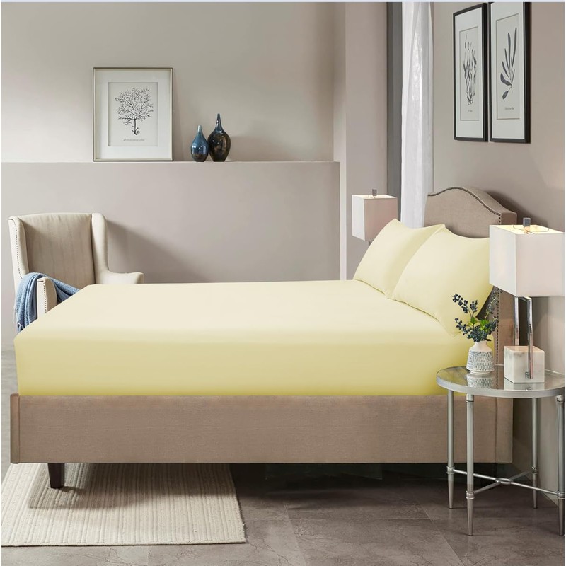 HADI LONDON Microfiber Deep Fitted Sheets 40cm - King Size,