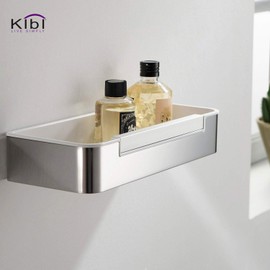 KIBI Deco Bathroom Shower Basket Shelf Organizer, Wall Mounted Shower Caddy for Soap, Shower Gels | Stainless Steel Front Shower Shelves (Chrome) (KBA1205)
