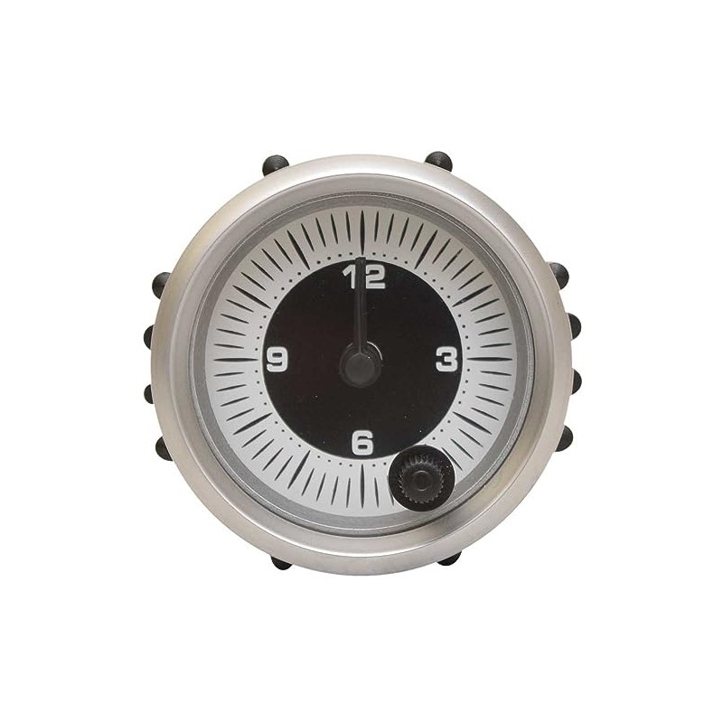 Faria Boat Analog Clock Gauge CL1051A | 2 Inch Silver