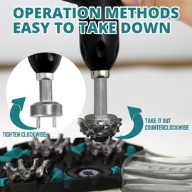 rideontogo Golf Tool-Easy Cleat Installation with Cleat Ripper & 2-Prong Insertion Wrench - Compatible with All Golf Cleats