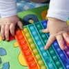 7.8in Big Size P0pp Math Toys , Rainbow Square Fidget