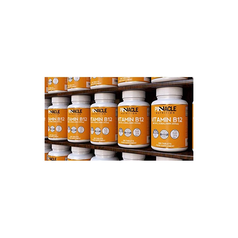 Vitamin B12 1500mcg - Methylcobalamin - 365 Tablets - 12